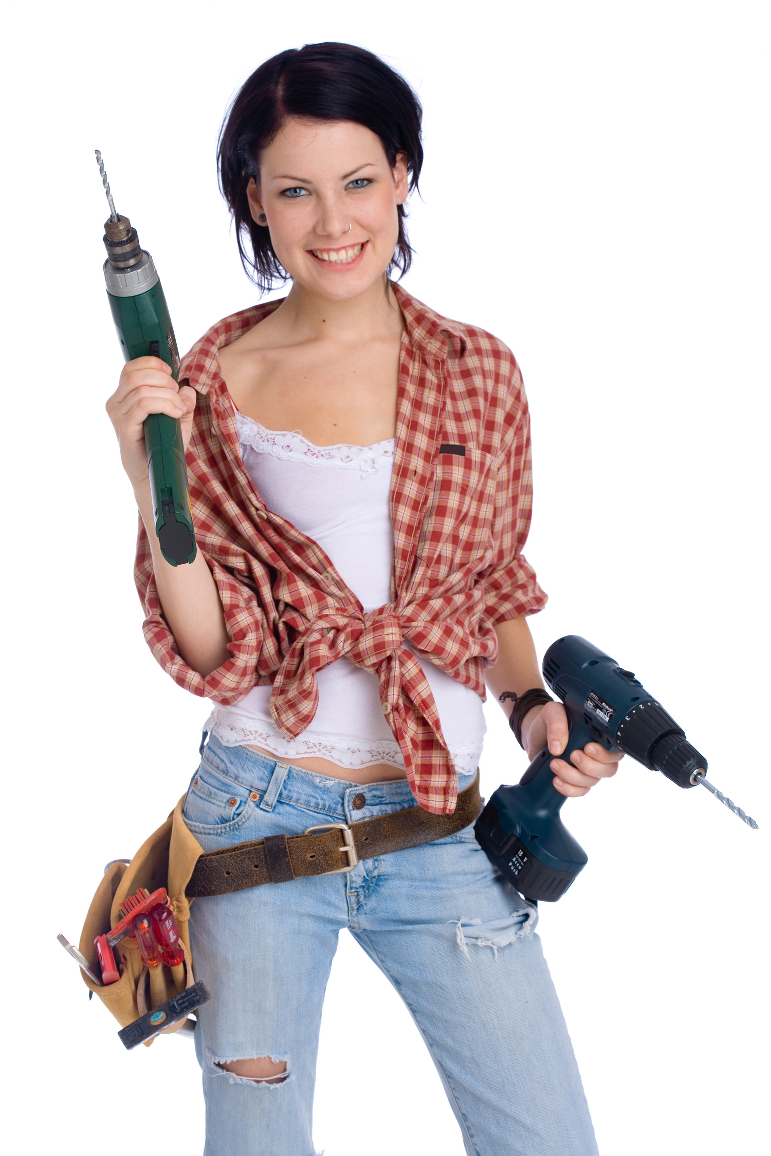 girl with drill - mädchen mit bohrmaschine